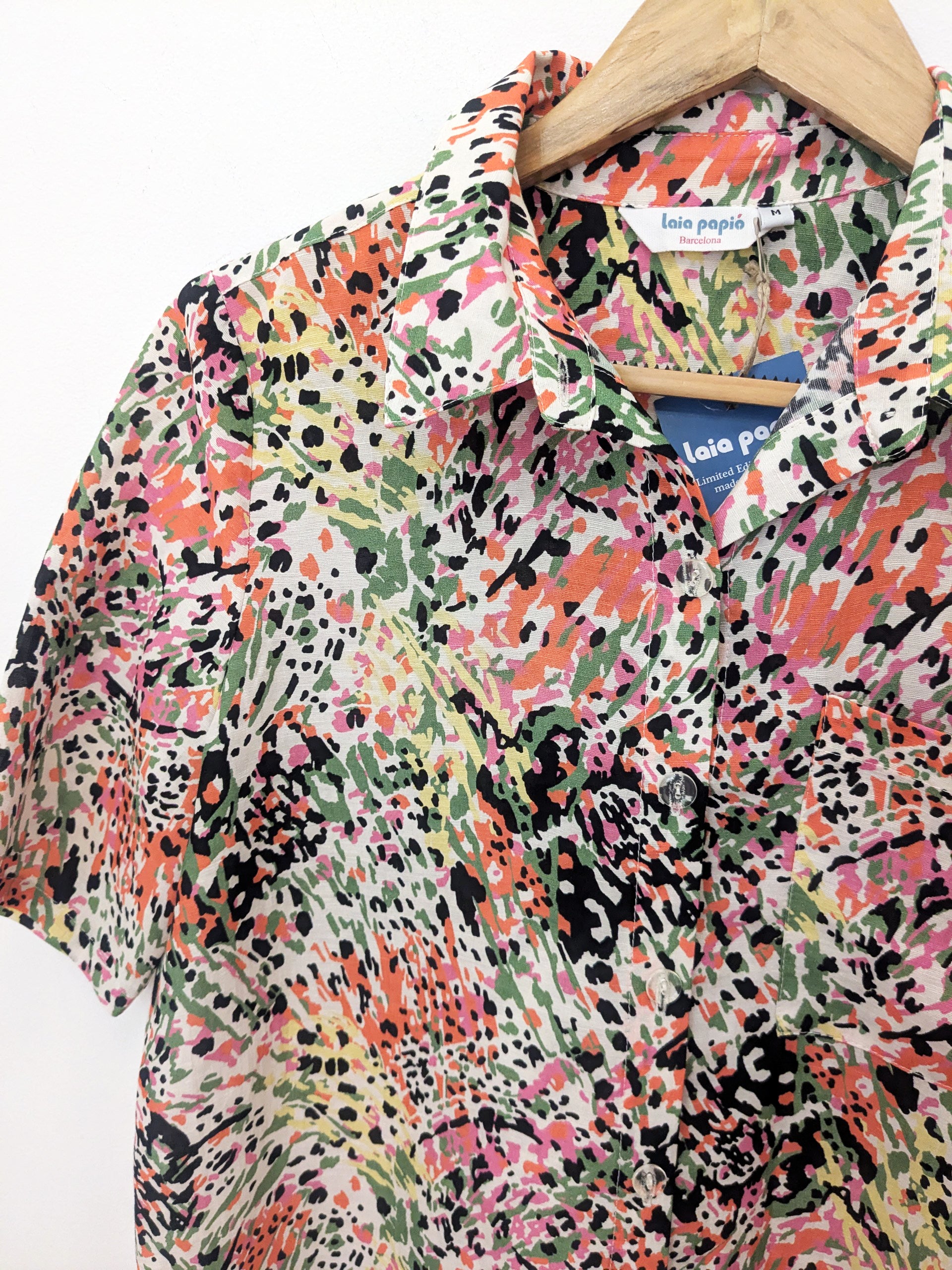 Camisa Barcelona Manga Corta Festa