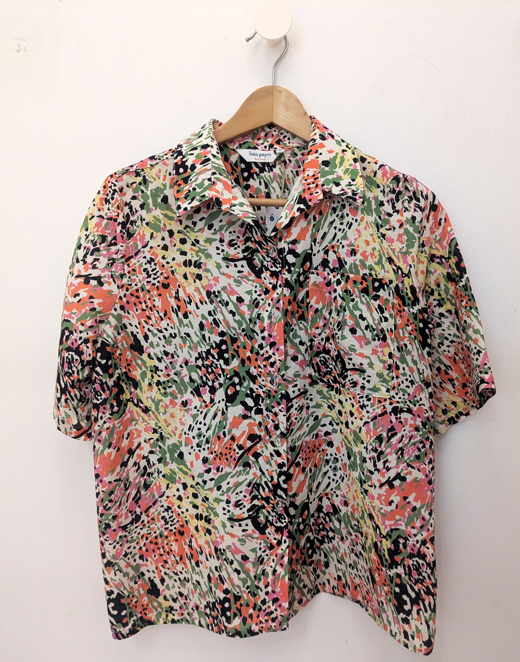 Camisa Barcelona Manga Corta Festa