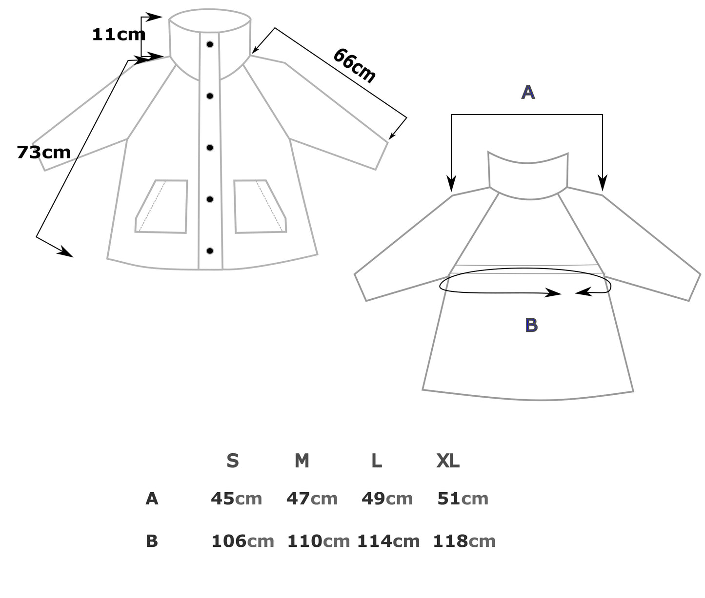 Jaqueta Reversible Impermeable Carmen Gris