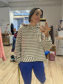 SUDADERA RAYAS CAPUCHA