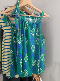 Top Piña Verde y Azul