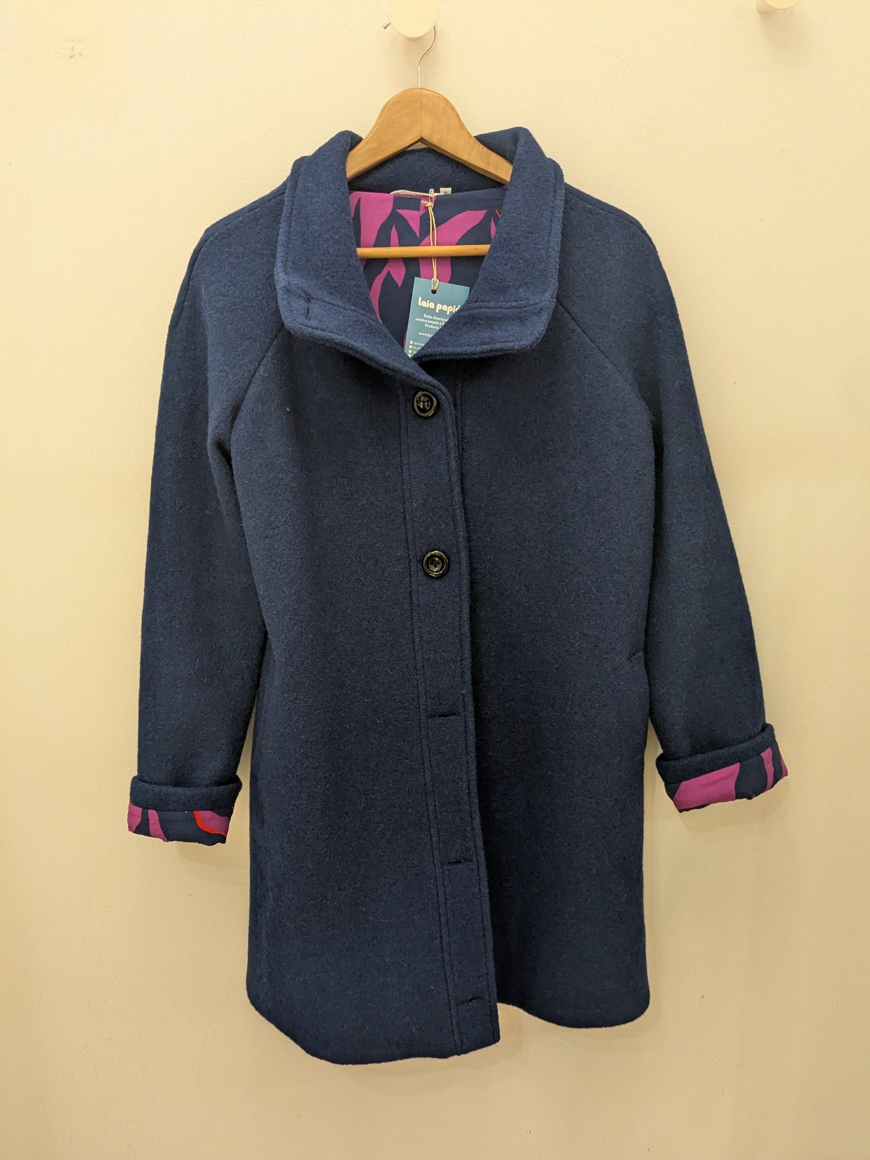 ABRIGO LANA AZUL