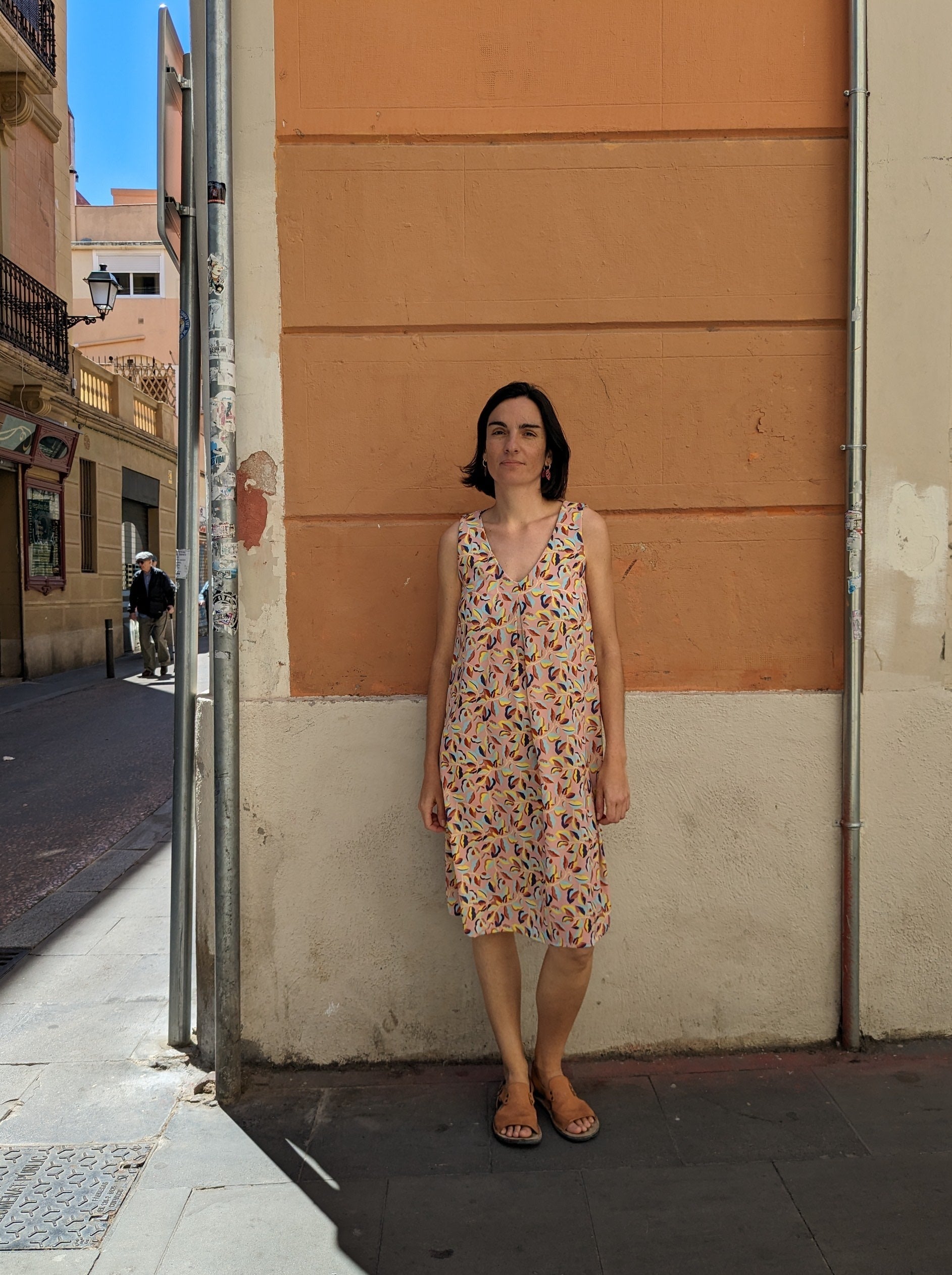 BORN DRESS WITH TRIANGLE PRINT