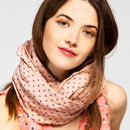 FOULARD WITH SALMON COLOR STARS